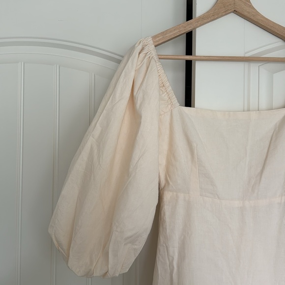 Boutique Square Top/Puff Sleeve Maxi Dress - Picture 2 of 5